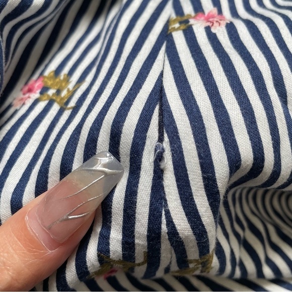 Privacy Please Navy and White Patterned Jumpsuit - Picture 12 of 12